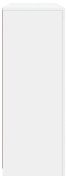 VidaXL LED-es Tálalószekrény Hármas - Fehér - 142,5cm