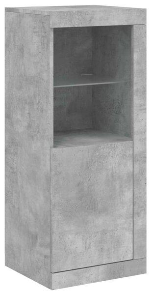 VidaXL LED-es Tálalószekrény Szett - Beton Szürke - 163cm