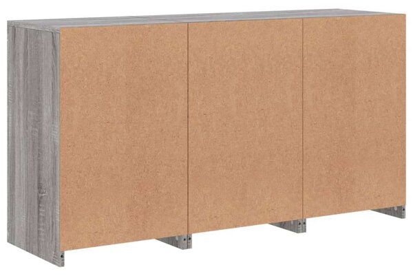 VidaXL LED Tálalószekrény - Sonoma Szürke - 123cm