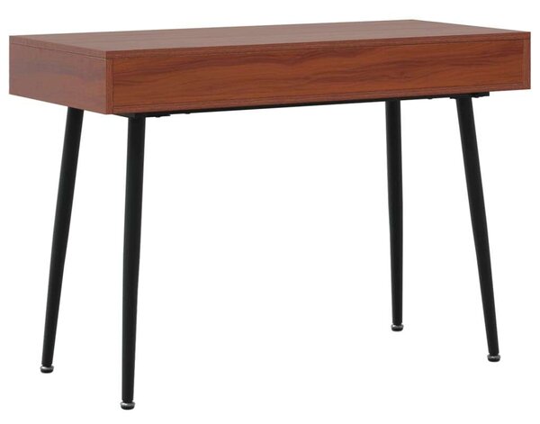 VidaXL barna szerelt fa számítógépasztal fiókkal 110 x 50 x 75 cm