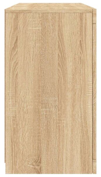 VidaXL LED Tálalószekrény - Sonoma Tölgy - 123x37x67 cm