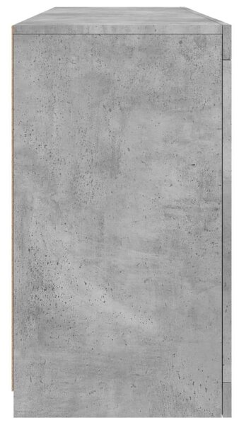 VidaXL LED-es Tálalószekrény - Betonszürke - 163cm