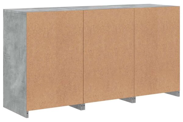 VidaXL LED Tálalószekrény - Betonszürke - 123cm
