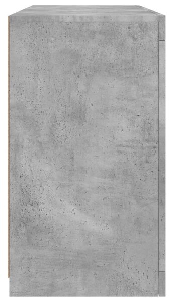 VidaXL LED Tálalószekrény - Betonszürke - 123cm
