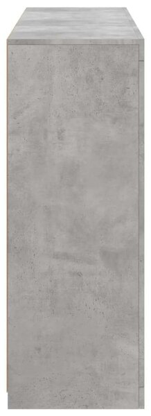 VidaXL LED-es Tálalószekrény Hármas Szett - Beton Szürke - 123x37x100cm