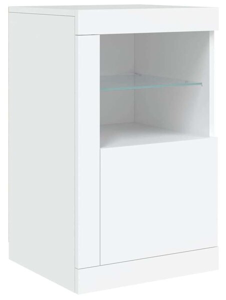 VidaXL LED Tálalószekrény - Fehér - 123x37x67 cm