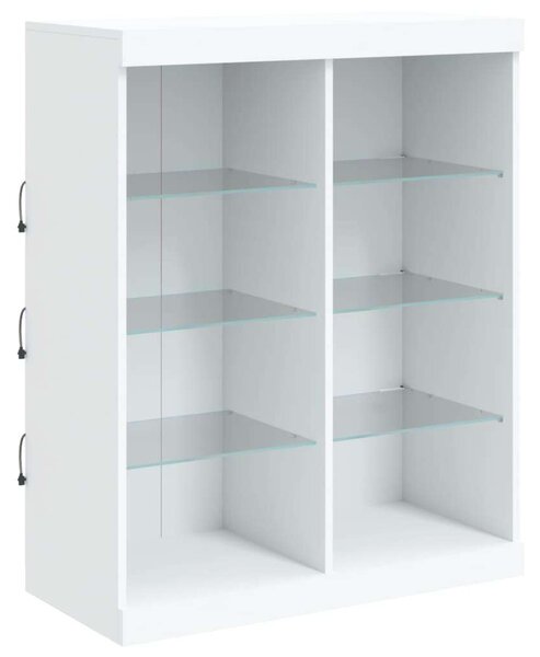 VidaXL Fehér LED-es Tálalószekrény - 163cm