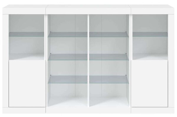 VidaXL Fehér LED-es Tálalószekrény - 163cm