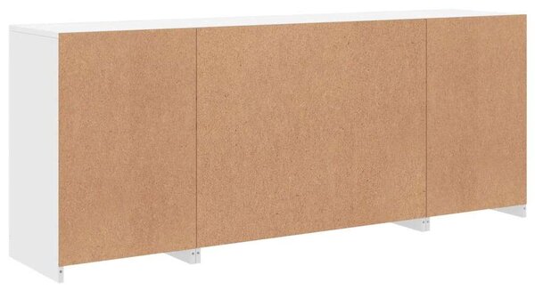 VidaXL LED-es Tálalószekrény - Fehér - 163cm