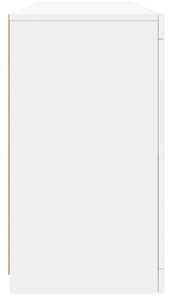 VidaXL LED-es Tálalószekrény - Fehér - 163cm