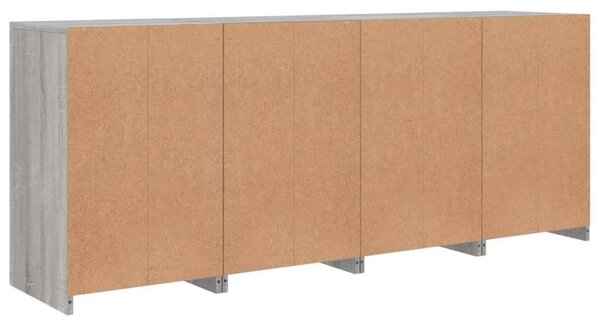 VidaXL LED-es Tálalószekrény - Sonoma Szürke - 164cm