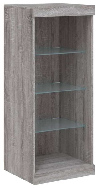 VidaXL LED-es Tálalószekrény Szett - Sonoma Szürke - 123cm