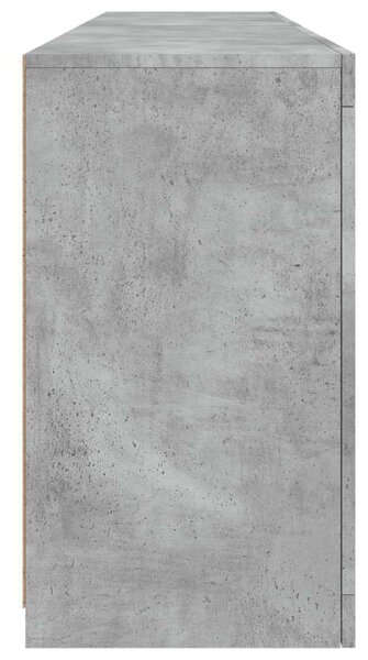 VidaXL LED-es Tálalószekrény - Betonszürke - 164cm