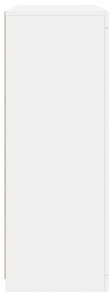 VidaXL LED-es Tálalószekrény Hármas Szett - Fehér - 123x37x100cm