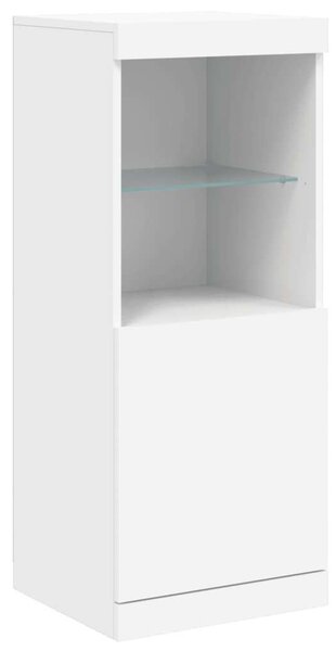 VidaXL LED-es Tálalószekrény Hármas Szett - Fehér - 123x37x100cm