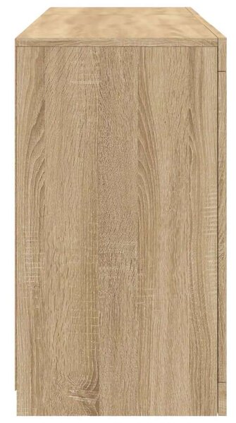 VidaXL LED-es Tálalószekrény - Sonoma Tölgy - 123x37x67 cm