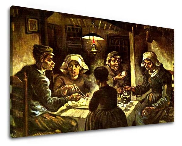 Vászonkép Vincent van Gogh - Krumplievők (reprodukcie obrazov)