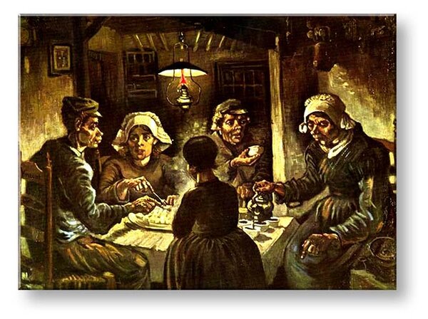 Vászonkép Vincent van Gogh - Krumplievők (reprodukcie obrazov)