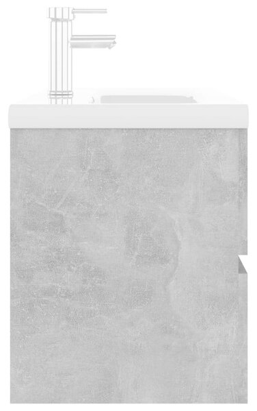 VidaXL Mosdószekrény - Beton Szürke - 100 cm