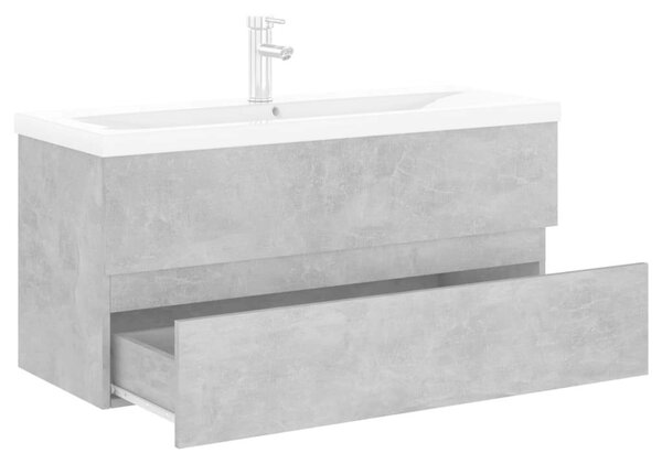 VidaXL Mosdószekrény - Beton Szürke - 100 cm