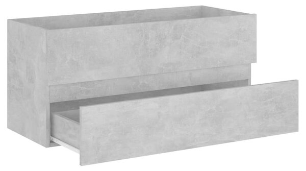 VidaXL Mosdószekrény - Beton Szürke - 100 cm