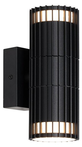 Design kültéri fali lámpa fekete 2-lámpás IP44 - Boris
