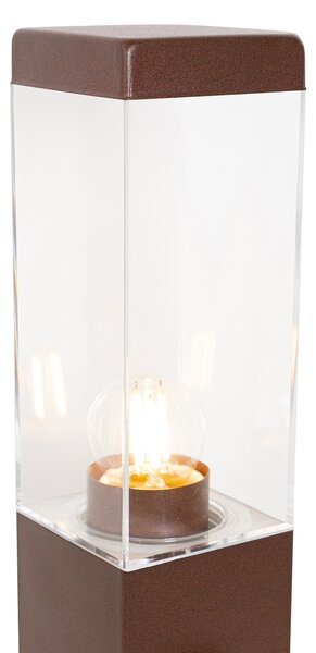 Kültéri lámpa rozsdabarna 80 cm foglalattal IP44 - Malios
