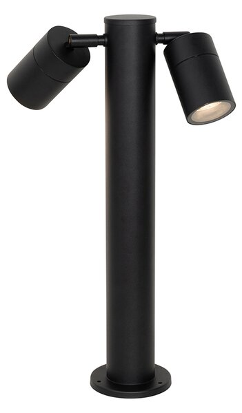 Álló kültéri lámpa fekete 45 cm IP44 állítható 2-lámpás - Duo
