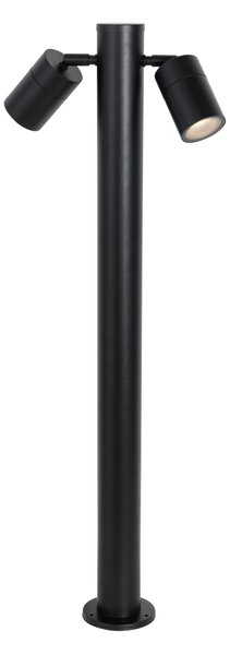 Álló kültéri lámpa fekete 80 cm IP44 állítható 2-lámpás - Duo