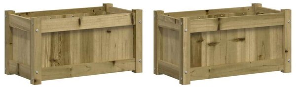 VidaXL Virágláda - Fenyőfa - 2 db - 60x31x31 cm