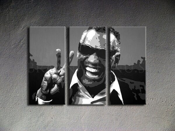 Kézzel festett vászonképek POP Art Ray Charles rc (POP ART)