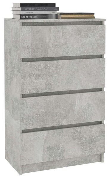 VidaXL betonszürke forgácslap tálalószekrény 60 x 35 x 98,5 cm