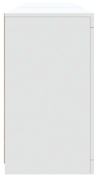 VidaXL LED-es Tálalószekrény - Fehér - 162cm