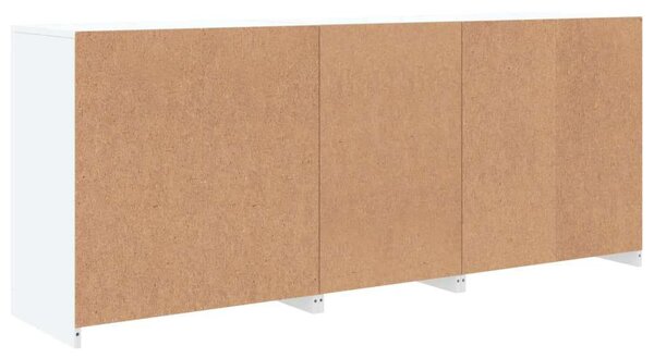 VidaXL LED-es Tálalószekrény - Fehér - 162cm