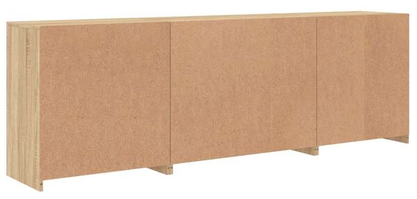 VidaXL Sonoma Tölgy Tálalószekrény LED-del - 202cm