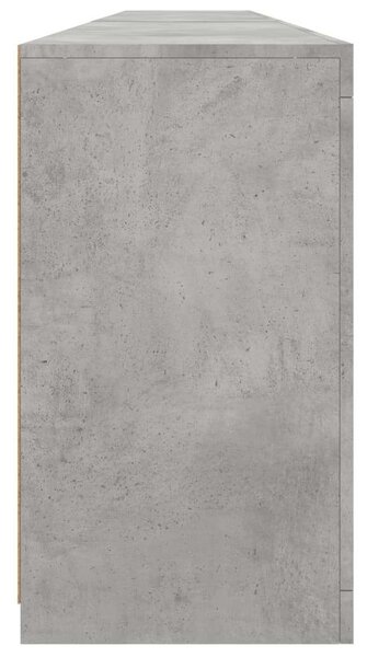 VidaXL Modern LED Tálalószekrény - Betonszürke - 283cm