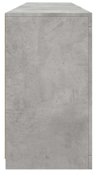 VidaXL LED-es Tálalószekrény - Betonszürke - 162cm