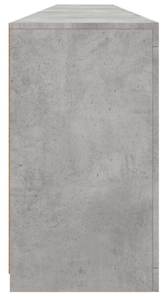 VidaXL LED-es Tálalószekrény - Betonszürke - 283cm