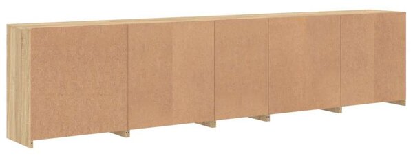 VidaXL Sonoma Tölgyfa Tálalószekrény - LED Világítással - 283cm