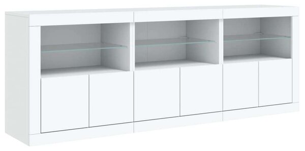 VidaXL LED Tálalószekrény - Fehér - 181,5cm