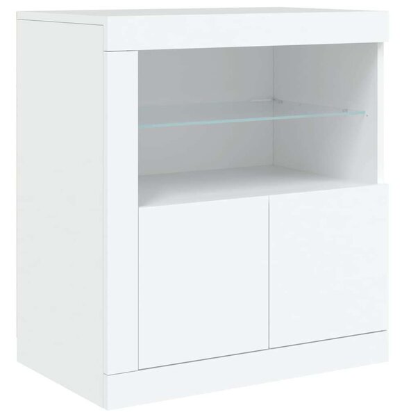 VidaXL LED Tálalószekrény - Fehér - 181,5cm