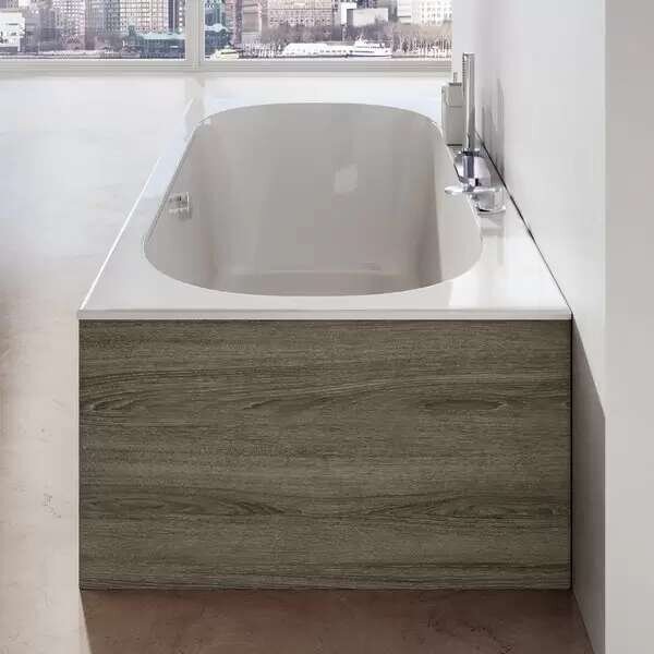 Akrilkád City Slim 180x80 fehér, csaplyuk furattal