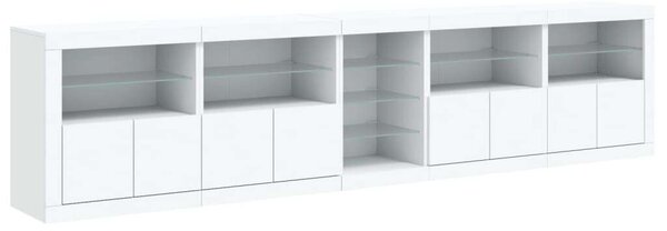 VidaXL LED Tálalószekrény - Fehér - 283cm