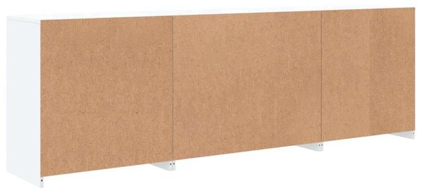 VidaXL LED-es Tálalószekrény - Fehér - 202x37x67 cm