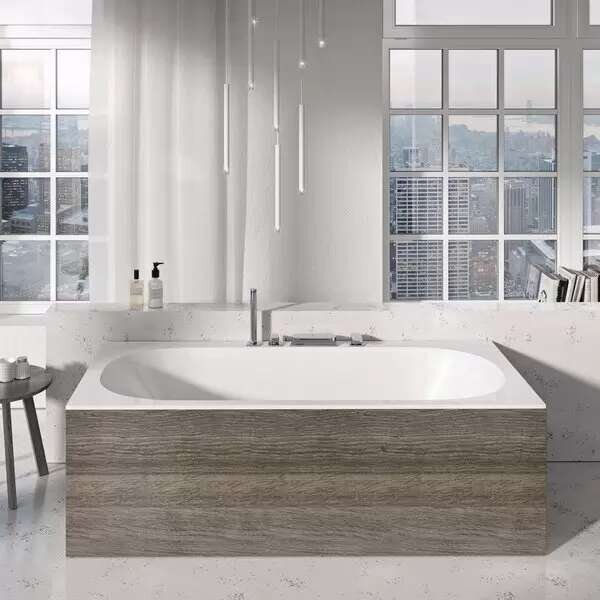 Akrilkád City Slim 180x80 fehér, csaplyuk furattal