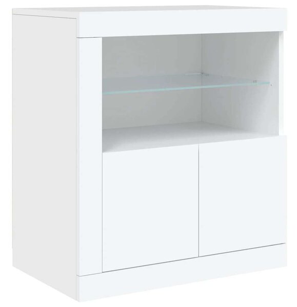 VidaXL Modern LED Tálalószekrény - Fehér - 283cm