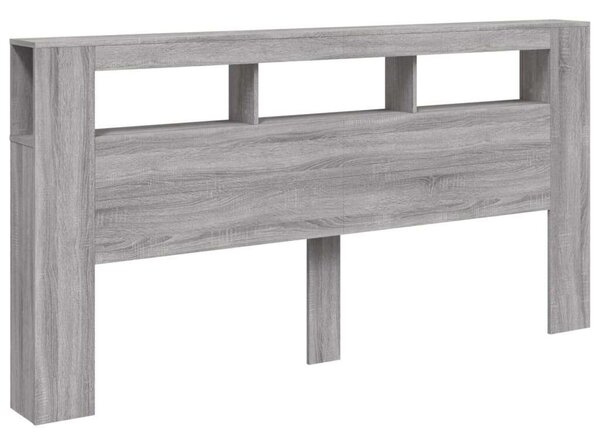 VidaXL szürke sonoma szerelt fa LED-es fejtámla 200 x 18,5 x 103,5 cm