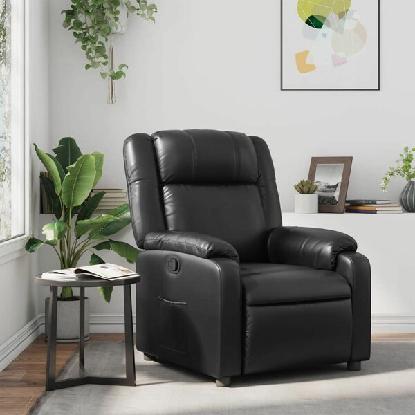 Dönthető Fotel - Fekete Műbőr - Relax Fotel