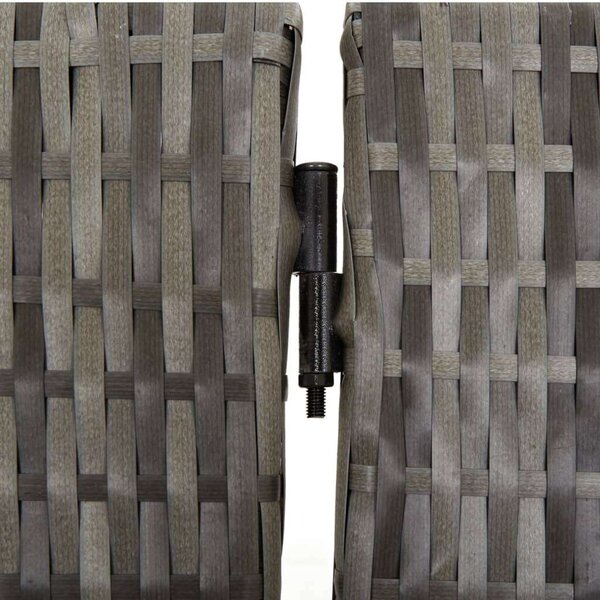 VidaXL 5-Panéles Polyrattan Térelválasztó - 245x200 cm - Szürke