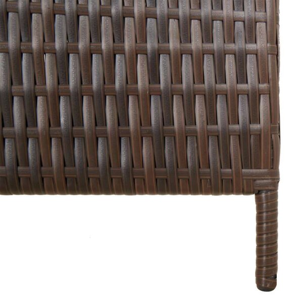 VidaXL 5-Paneles Polyrattan Térelválasztó - Barna - 245x180cm